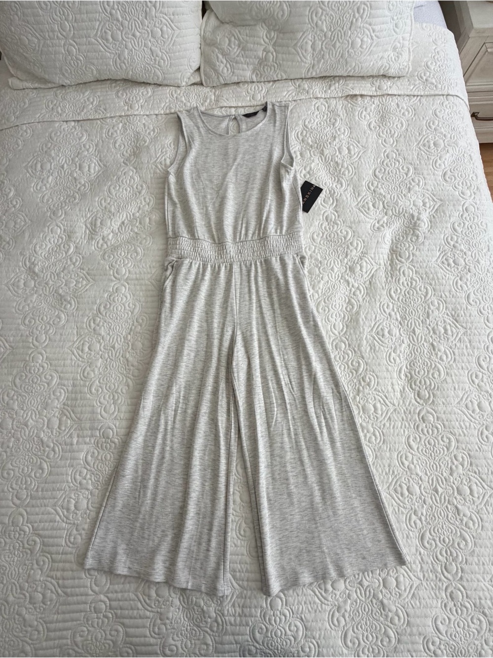 Danskin Heather Gray Sleeveless Wide Leg Jumpsuit - NWT Size S